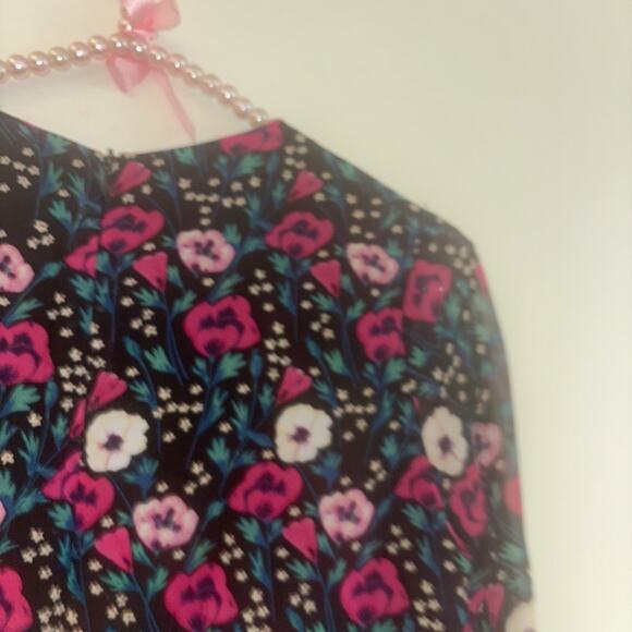 Nastygal Romper Dark Floral Spring Cottagecore Sz Xs Festival Boho Peasant Ruffl - Picture 7 of 9